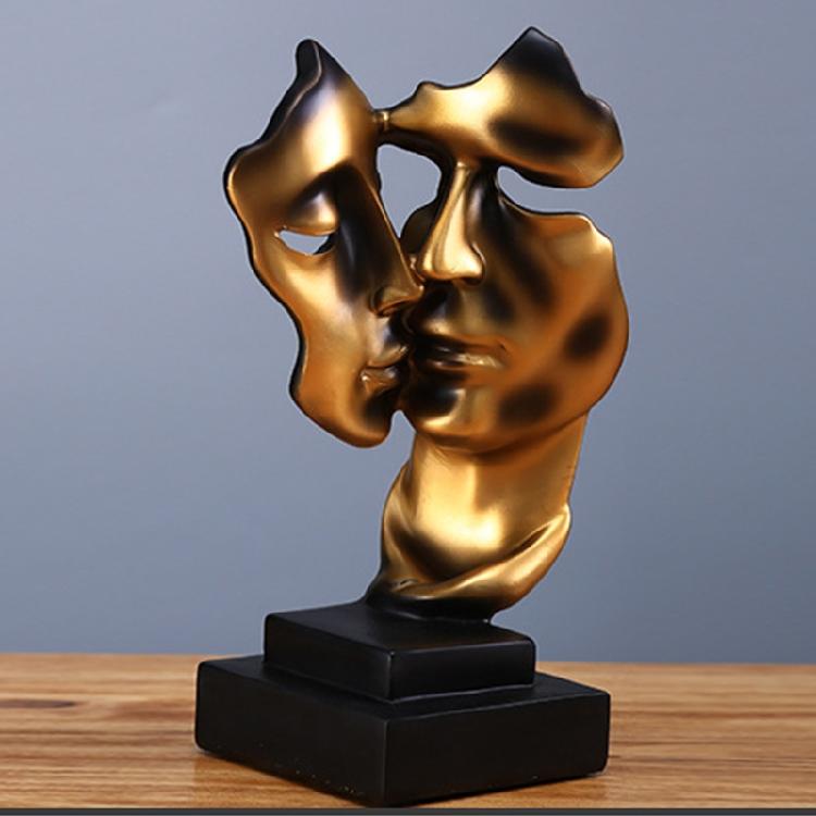 Elegant Living Room Decoration Kiss Couple Accessories Lovers Statue Resin Figur
