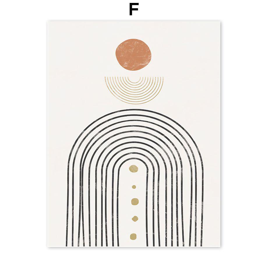 Boho Abstract Posters Artwork Geometric Wall Art Prints Canvas Painting Nordic Decoration Pictures Aesthetics Home Decor Mural