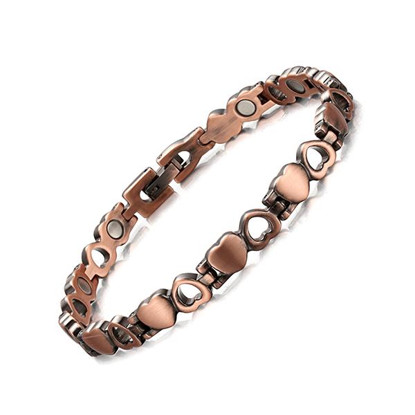 22CMTrendy Pure Copper Magnetic Pain Relief Bracelet for Men Therapy Magnets Bangle Link Chain Women Health Care Jewelry Wholesale