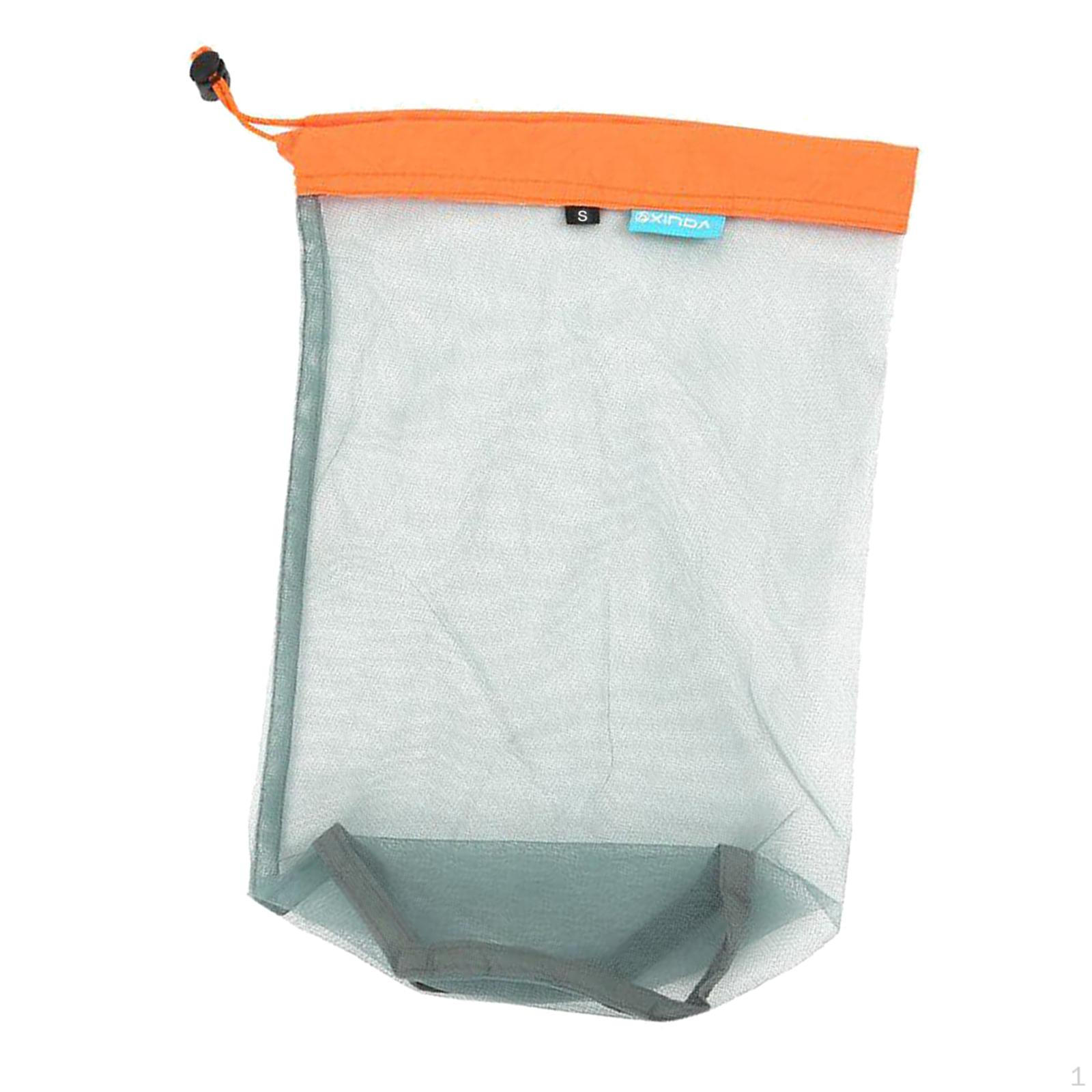 SacksNylon Mesh Drawstring Storage BagSML Size for Camping TravelHikingOutdoor Orange S 559₽
