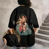 Anime Short Sleeve T-shirt Men Women Summer Casual Cotton Streetwear Oversized Anime Print Graphic Tee