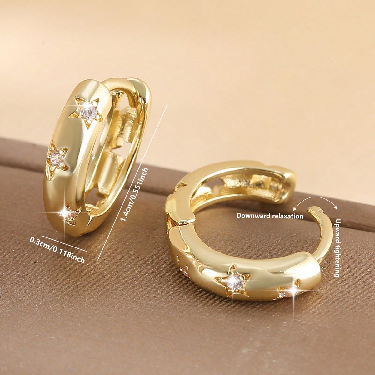 

Новые простые и роскошные серьги с медной инкрустацией из циркония, европейские и американские серьги, женские персонализированные серьги-звезды в форме фейерверка Vortex золотой