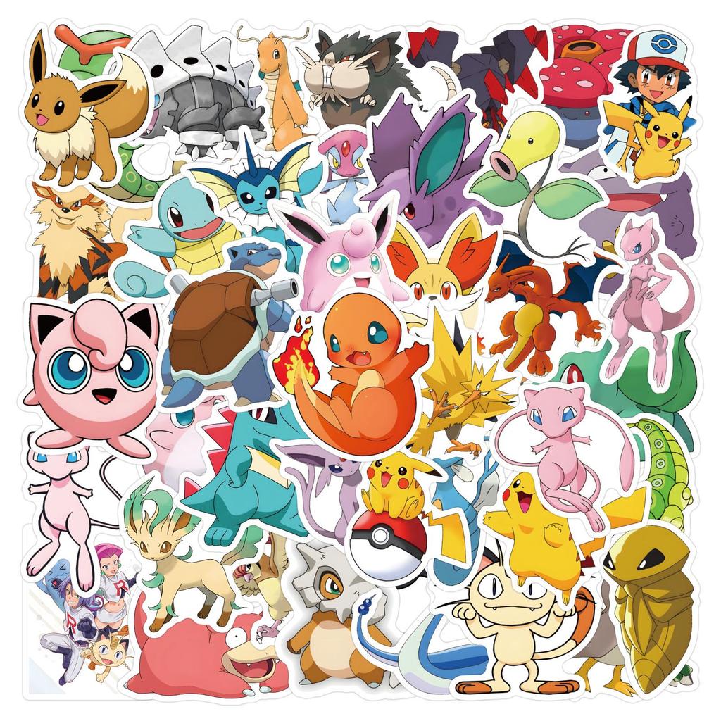 200 Pokémon Pikachu Waterproof Stickers for Kids: DIY Decoration for Notebooks and Phones