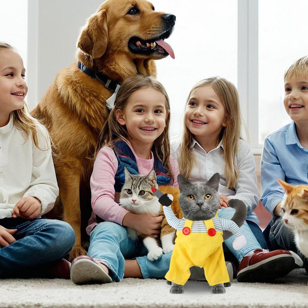 Halloween Cat Costumes Assassin Costume Novelty Cosplay Dog Clothes Photo Props Halloween Outfit For Cats & Small Dogs Party