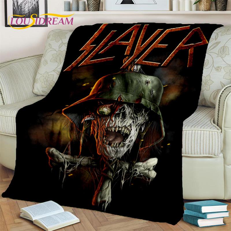 Rock Heavy Metal Slayer Band Blanket,Soft Throw Blanket for Home Bedroom Bed Sofa Picnic Travel Office Rest Cover Blanket Kids