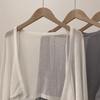 2023 Women's White Ice Silk Sun Protection Cardigan with Camisole Dress