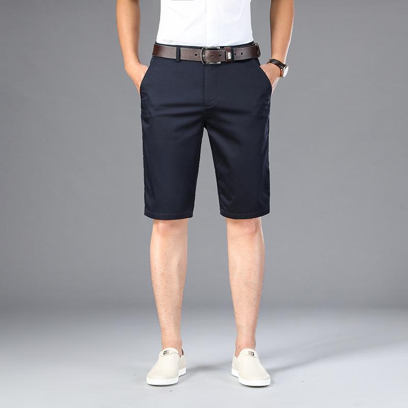 Casual Shorts Männer Sommer Gerade Elastische Business Mode Dünne Kurze Hosen Männlichen