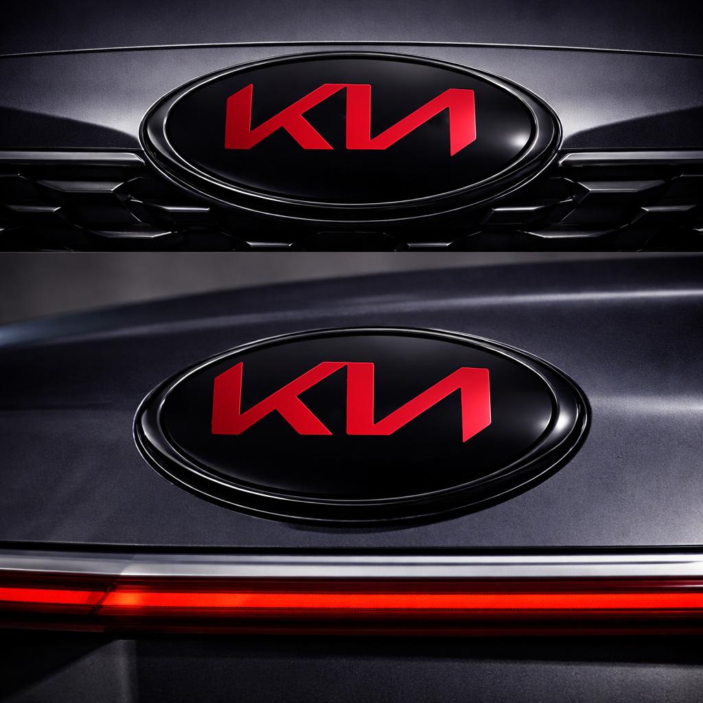 1pcs newest kia ABS 17cm 15cm 13cm 11.5cm 3D Car Front logo Rear Bumper tail door trunk sticker car Emblem styling Accessories