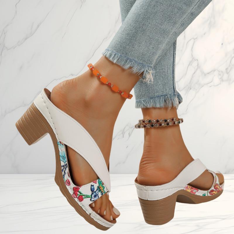 Fashion 2025 New Ladies Shoes  Pinch Toe Women's Slippers Fashion Color Matching Summer Outdoor Casual Plus Size Best Seller High Heels