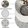 Bohemian Life Tree Design Flannel-printed round floor mats are slip-resistant Suitable for living bedroom terrace garden carpets