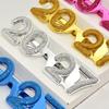 2027 Number Eyeglasses Happy New Year Glasses Diamond Glitter Sunglasses Cosplay Prop Xmas Party Decoration Funny Glasses