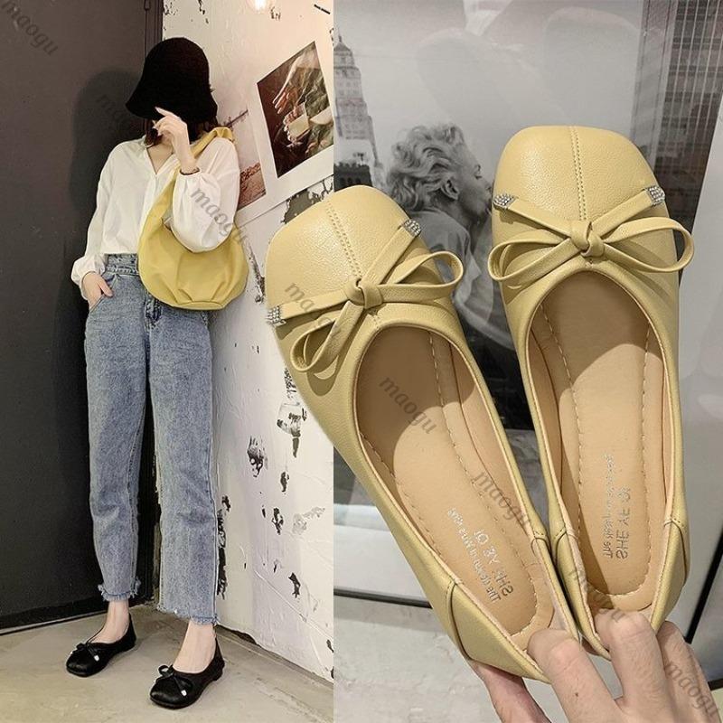 Shoes Woman Round Toe Bowknot Ballet Fashion Flats Mary Jane Ladies Shoes Casaul Shallow Soft Sole Women’s Zapatos De Mujer