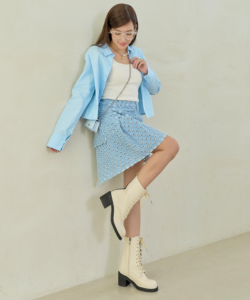 Shoehi Rita Lace-Up Walker Heel Boots (2 Colors)_B1715