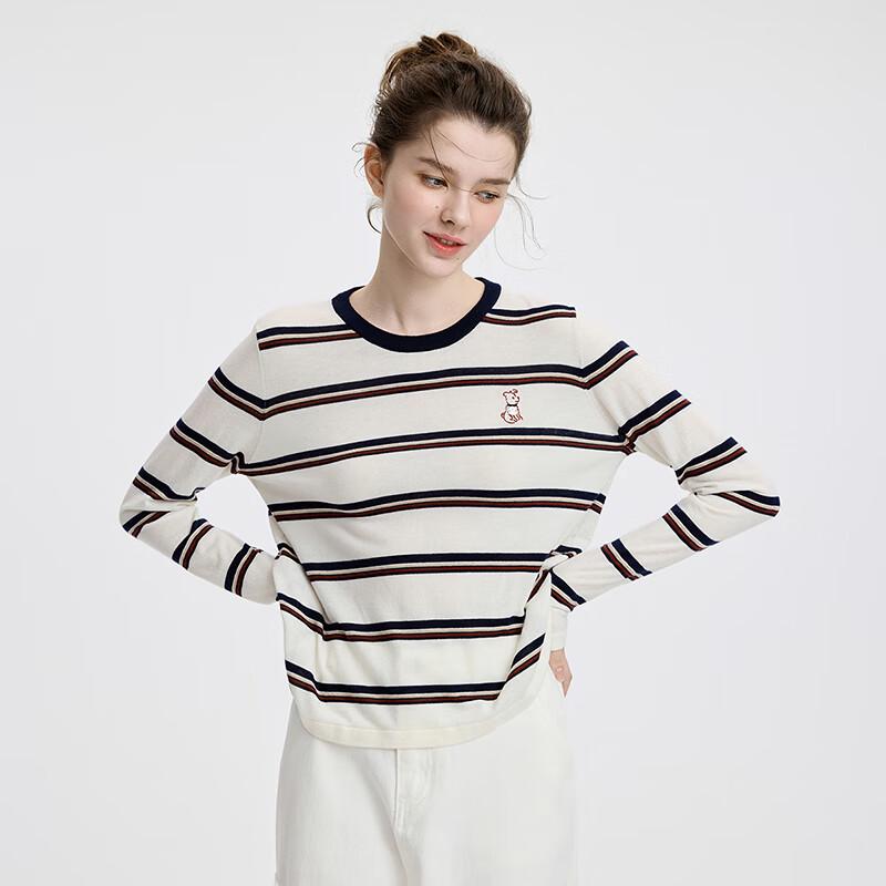 Navigare Women's Lightweight Striped Knit Sweater
