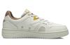 Li Ning Synthetic Leather Slip Resistant Abrasion Resistant Low Top Skateboard Shoes Men's White Yellow AGCR317-4
