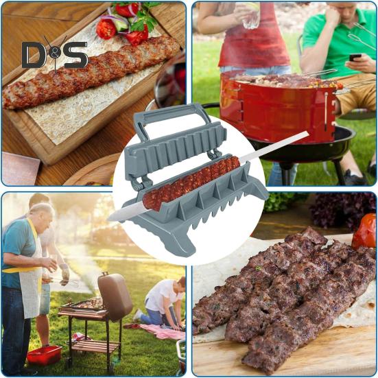 Large Kebab Maker Manual Kabob Mold Portable Barbecue Skewers Family Gathering Innovative Barbecue Mold