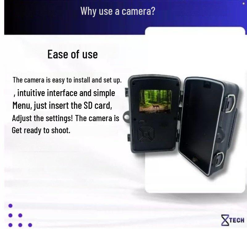 HD Night Vision Wildlife Tracking Camera - Forest Waterproof Sensor for Hunting