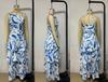 In Stock: Elegant One-Shoulder Strap Dress with Print - Summer Collection