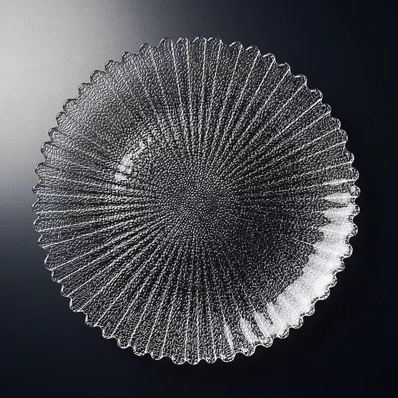 Di Ruien Japanese Style Round Gold Rim Glass Plate