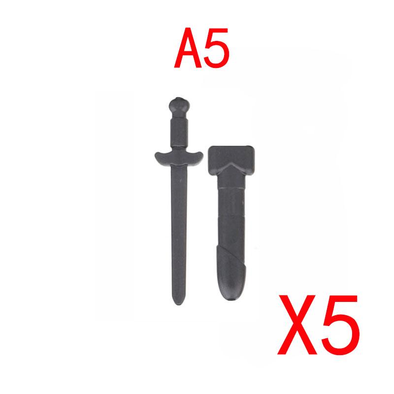 MOC Medieval Building Blocks Military Figures Accessories Soldier Weapons Bow Spear Crossbow Brick Helmet Sword Toy Gift X058