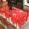 Christmas Tablecloth Christmas Party Decoration 2025 Xmas Table Decor Santa Claus Table Cover Navidad Natal New Year Gift 2026