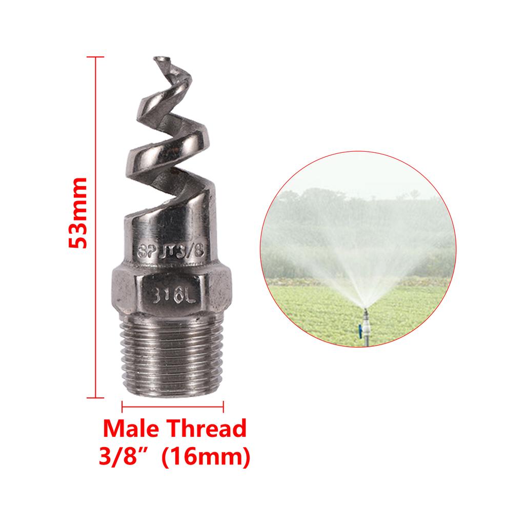 1/4" 3/8" 1/2" 3/4" 1" Male Spiral Cone Spray Nozzle Cooling Tower Cooling Dust Collector Sprinkler Garden Yard Lawn Sprinkler