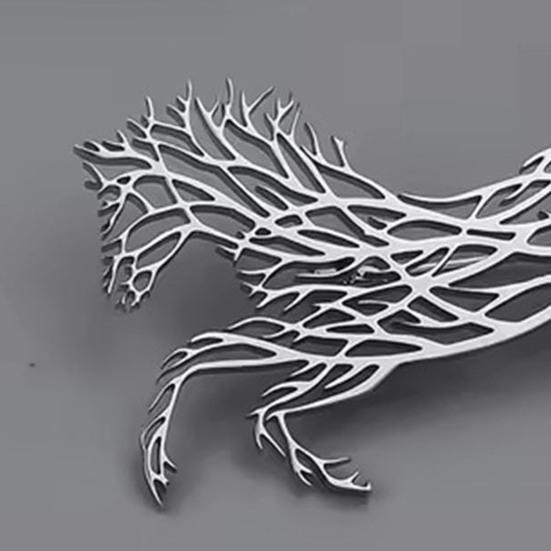 Brož Cvalající kůň Nerezová ocel Dutý design Brož Pin Umělecký design Oblečení Klobouky Tašky Odznak Módní doplňky