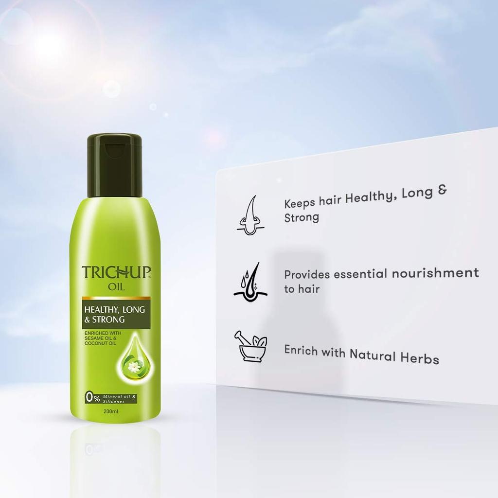 Trichup Healthy Long & Strong Hair Oil 200ml Pack of 1 for Daily Nourishment & Hair Growth