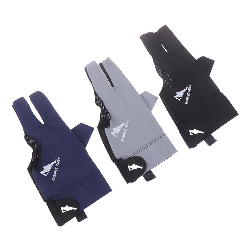 Billiards Glove Left Hand Three Finger Snooker Billiard Glove Non Slip Stickers Elasticity Billiard Training Gloves Accessories