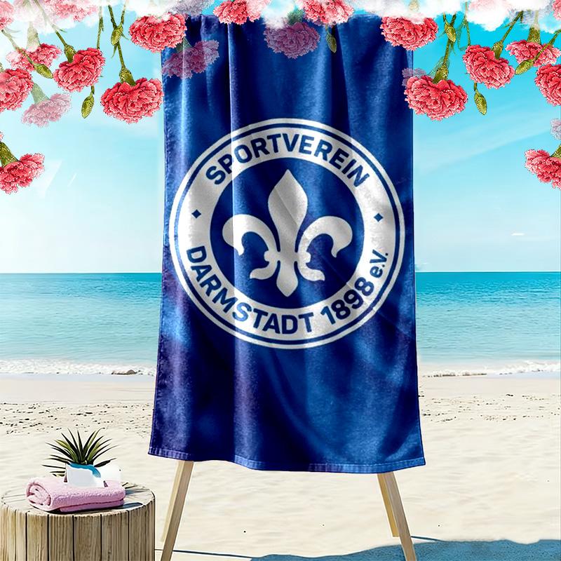 Asciugamano da Spiaggia Stampato SV Darmstadt 98, Asciugamano Grande Morbido ad Asciugatura Rapida per Spiaggia Campeggio Nuoto
