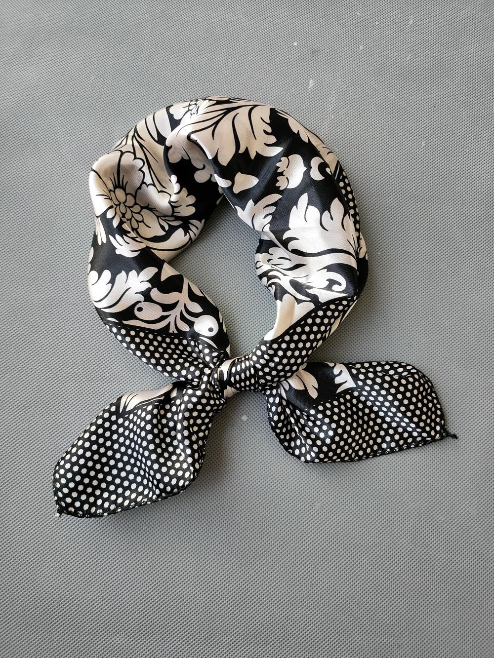 

Новый бежево-зеленый шелковый шарф с жирафом лето осень элегантный атласный маленький квадратный головной платок модные аксессуары повязка на голову