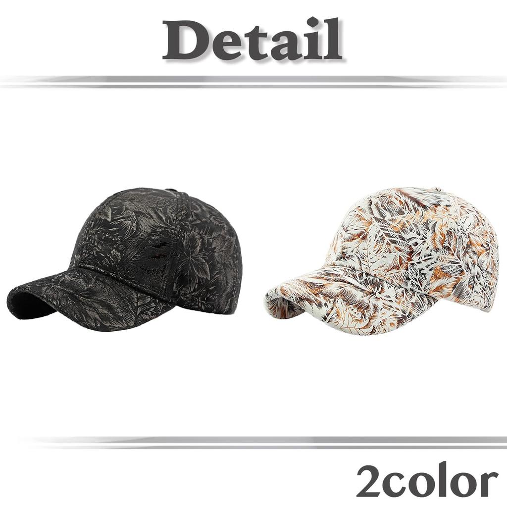 Retro Pattern Stylish CZA323 [White Fang] Cap, Design, Casual, Stylish, Sports, Men's, Women's, (Black)