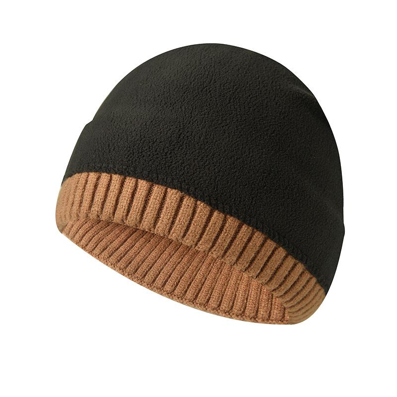 Men's Fleece-Lined Knit Beanie - Thickened Thermal Winter Hat for Extreme Cold Weather