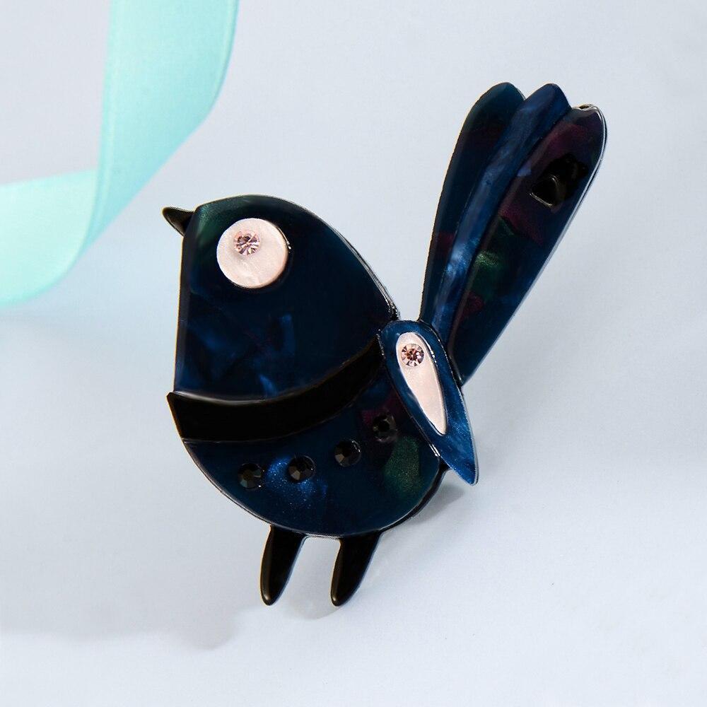 Mode Acryl Tier Brosche Niedliche Cartoon Vogel Form für Frauen Kinder Hemd Tasche Hijab Pins