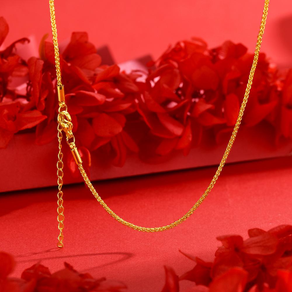 Guofeng popular diamond-encrusted Pixiu vajra pestle pendant necklace stacked with collarbone chain