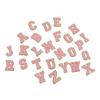 Pink Letter Patches 26 Letters Design Personalized Beautiful Iron On Patches for DIY Repairing Clothes Decoration