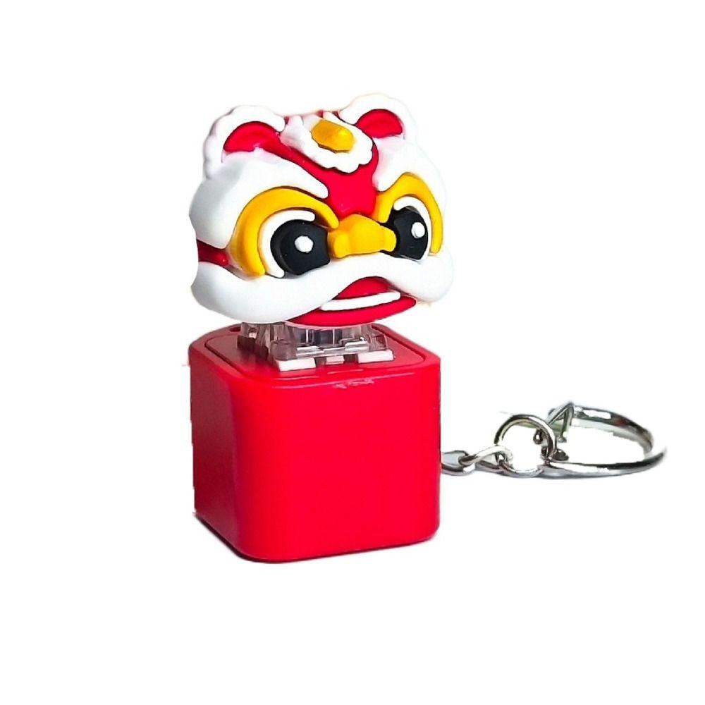 

Светящаяся деревянная клавиатура-рыба брелок электронный палец кнопка брелок для ключей дети chinese lion