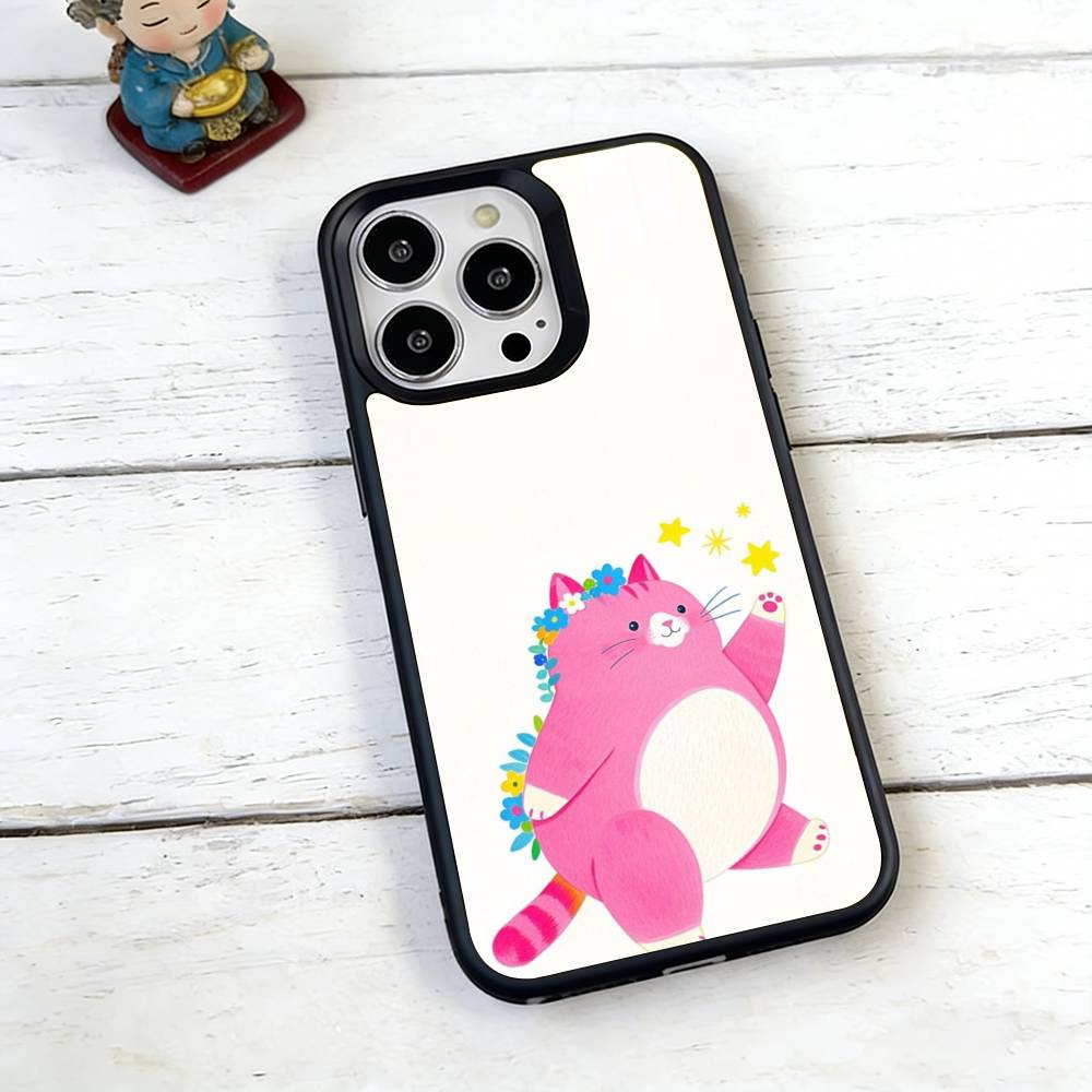 Cat String Phone Case For iPhone17,16,15,14,13,12,11 Plus,Pro Magnetic with Magsafe Wireless Charging