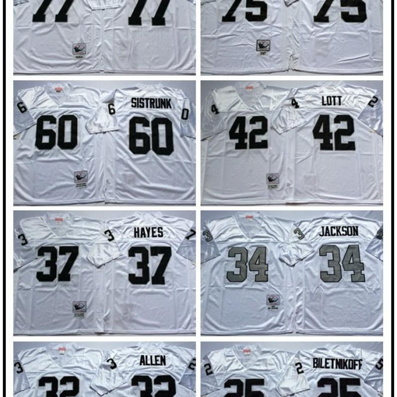 Rugby Jersey Oakland Raiders Retro Style Embroidered Football Uniform Men Women Fall Winter