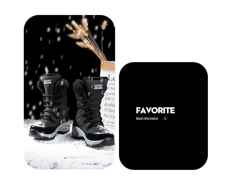 Women's Waterproof Fleece-Lined Winter Boots - Thick, Warm, Plus Size, Snow-Ready