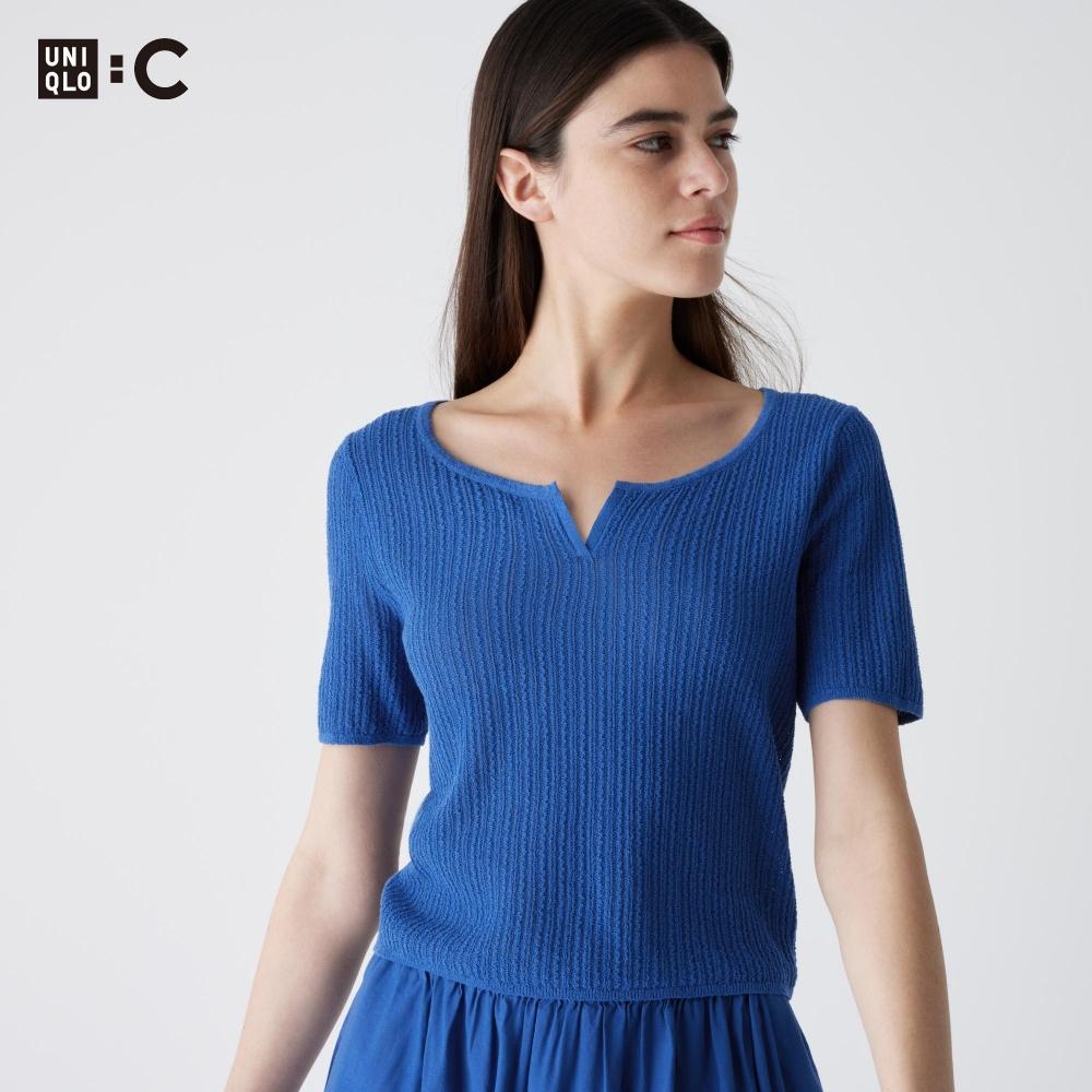 

Короткий свитер с кружевным вырезом UNIQLO, часть 5