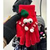 Christmas Color New Year's Finger Gloves Schoolgirl Cute Couple Thickened Warm Can