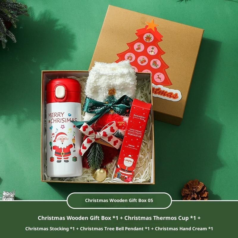 Thermos Cup Christmas Gift Box Set Scarf & Socks for Practical Holiday Corporate Gifts Party Favors Festive Gift Package