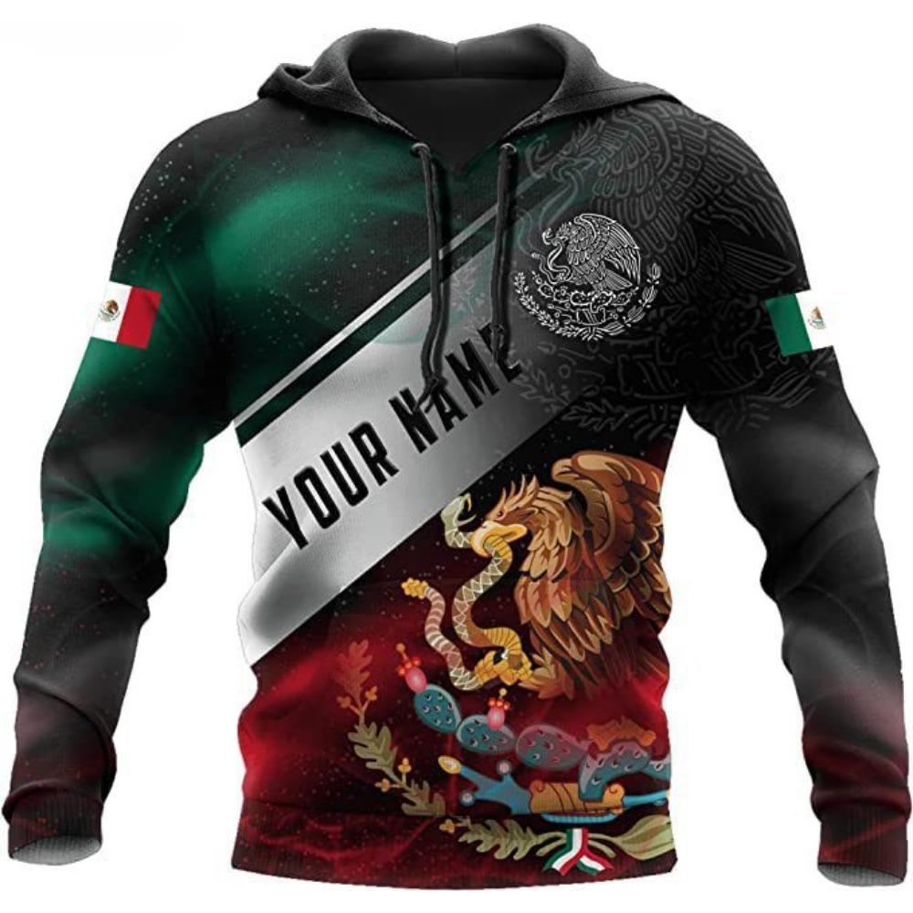 Sweat à capuche mexicain très populaire pour homme Sweat à capuche imprimé 3D Sweat à capuche décontracté pour le commerce extérieur