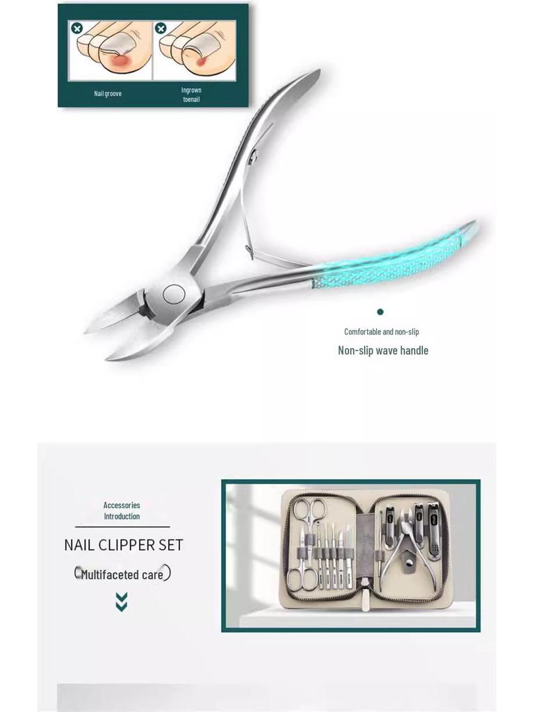 Professionelles Maniküre-Geschenkset: Nagelknipser, Eingewachsene Nagelknipser, Nagelscheren & Werkzeuge