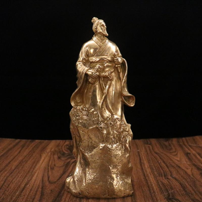 

Brass Of , Wu, Bronze Statue Of The Military Master , Founder Of Sun Tzu S Art Of War, Long12Wide8High30cm