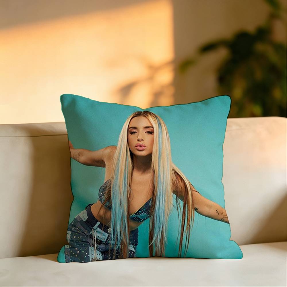 Pop Singer LLola indigo Pillow Case Square DoubleSided Sofa Cushion Cover Bedroom Bedside Pillow