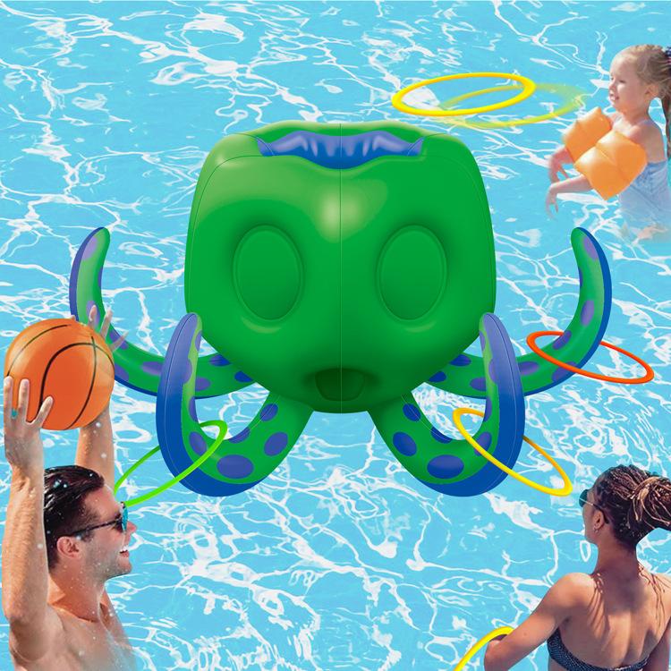 Nafukovací chobotnice na házení vody Yongqi Dětský kruh na házení do bazénu Hračky na venkovní trávník