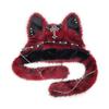 Gothic Punk Fuzzy Cat Ear Beanie Hat Women Winter Warm Soft Plush Cap Sweet Cool Style