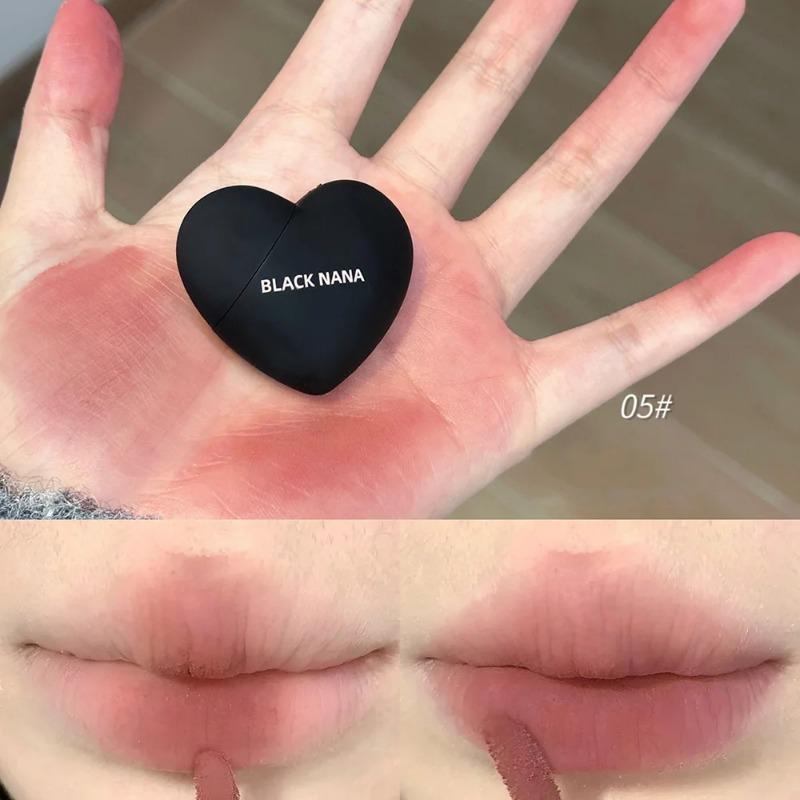 Heart Lipstick Velvet Matte Lip Mud Clay Lip Gloss Tekutý tónovací krém na rty Pigment Dlouhotrvající make-up na rty Kosmetika